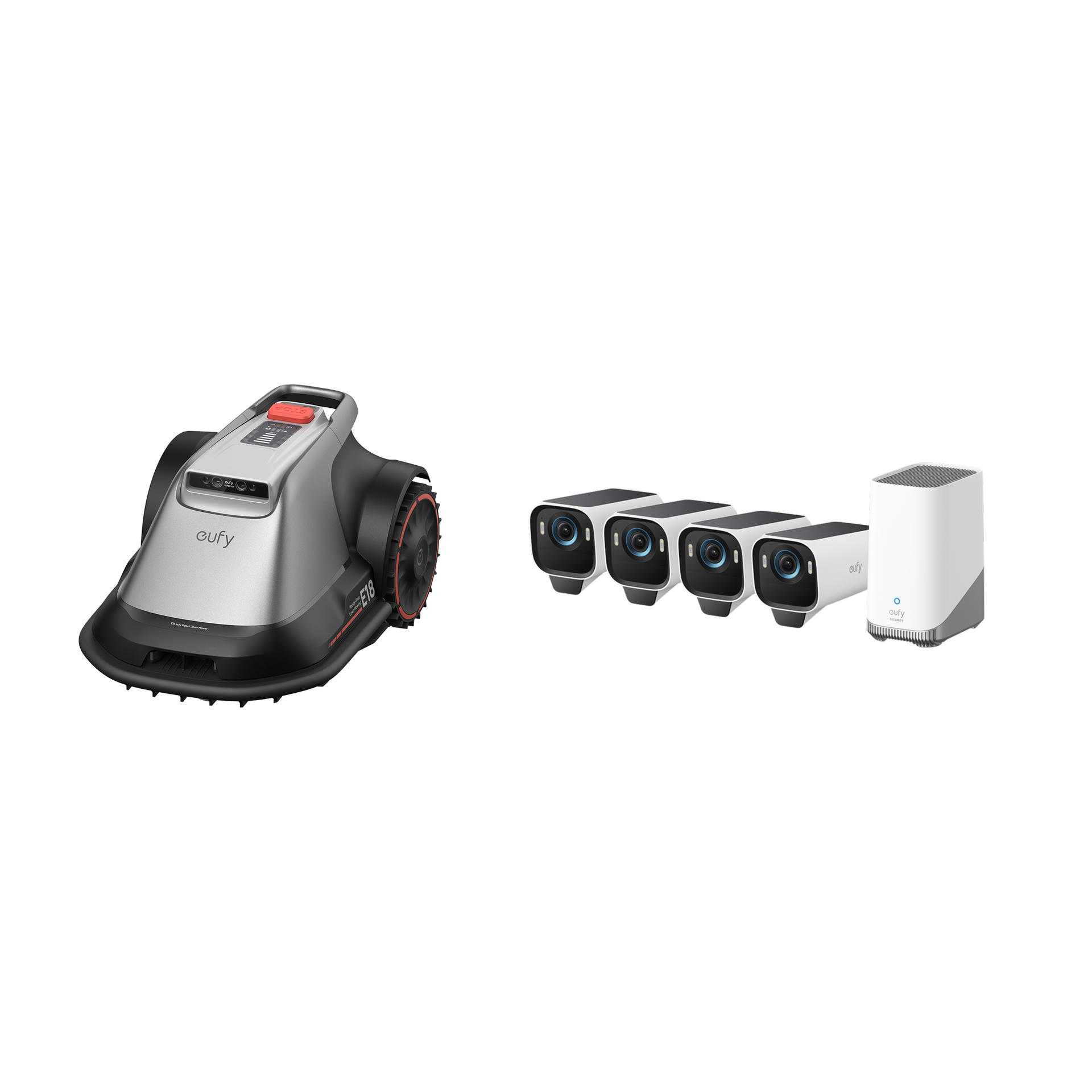 eufy-robot-tondeuse-e15-kit-4-cam-ras-eufycam-s3-pro image 2