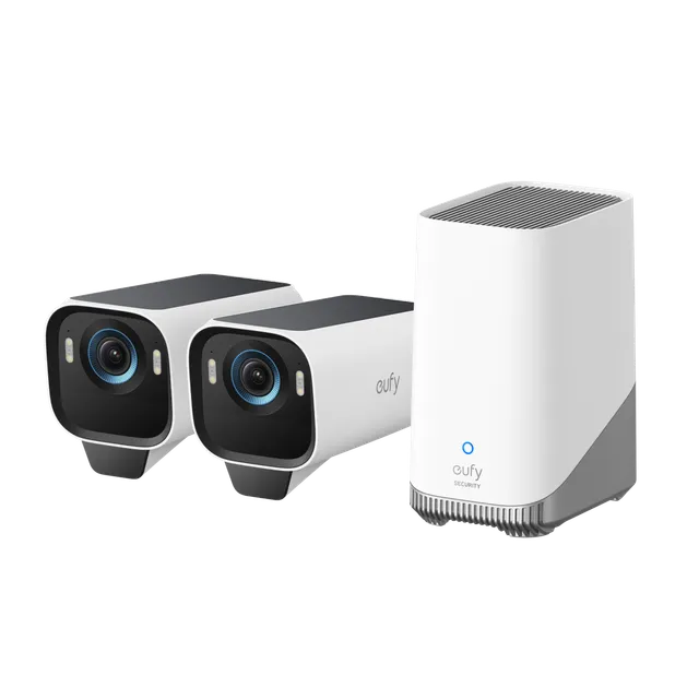 eufy-eufycam-s3-pro-kit-2-cam-ras-ext-rieures-solaires-4k-homebase-3-sans-hdd image 1