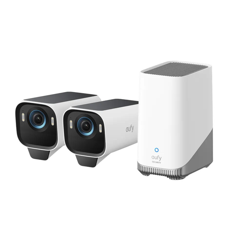 eufy-eufycam-s3-pro-kit-2-cam-ras-ext-rieures-solaires-4k-homebase-3-sans-hdd image 1