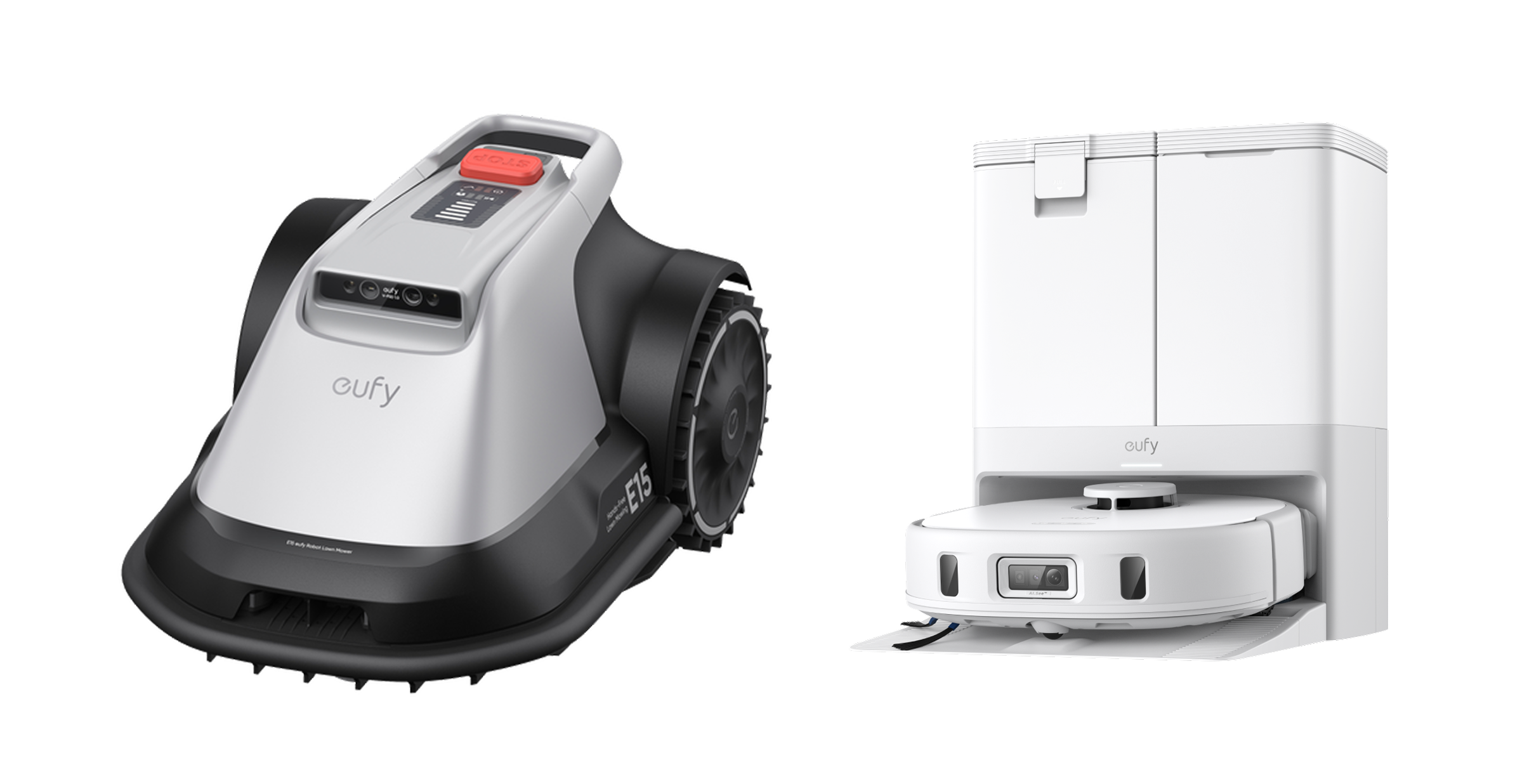 eufy-e15-robot-tondeuse-x10-pro-omni-blanc-pack-jardin-et-maison image 1