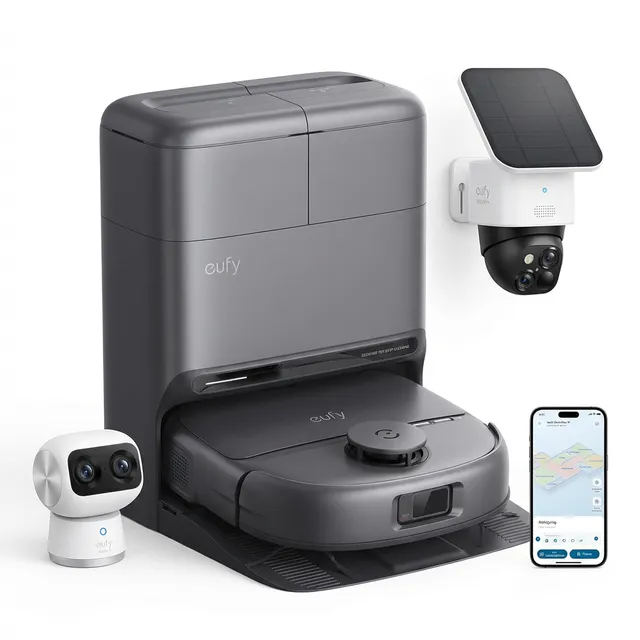 eufy-robot-omni-c28-solocam-s340-indoor-cam-s350-pack-aspiration-et-cam-ras image 1