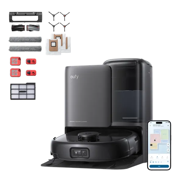 eufy-omni-e25-robot-aspirateur-laveur-avec-kit-accessoires-complet image 1