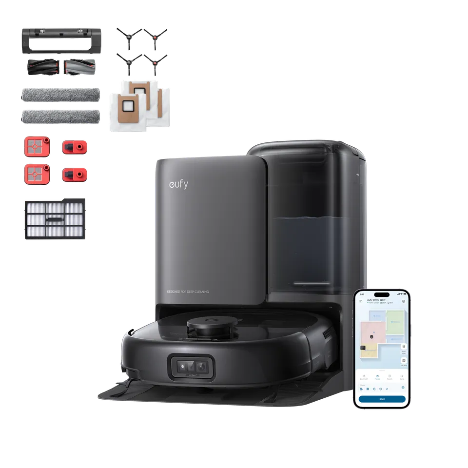eufy-omni-e25-robot-aspirateur-laveur-avec-kit-accessoires-complet image 1