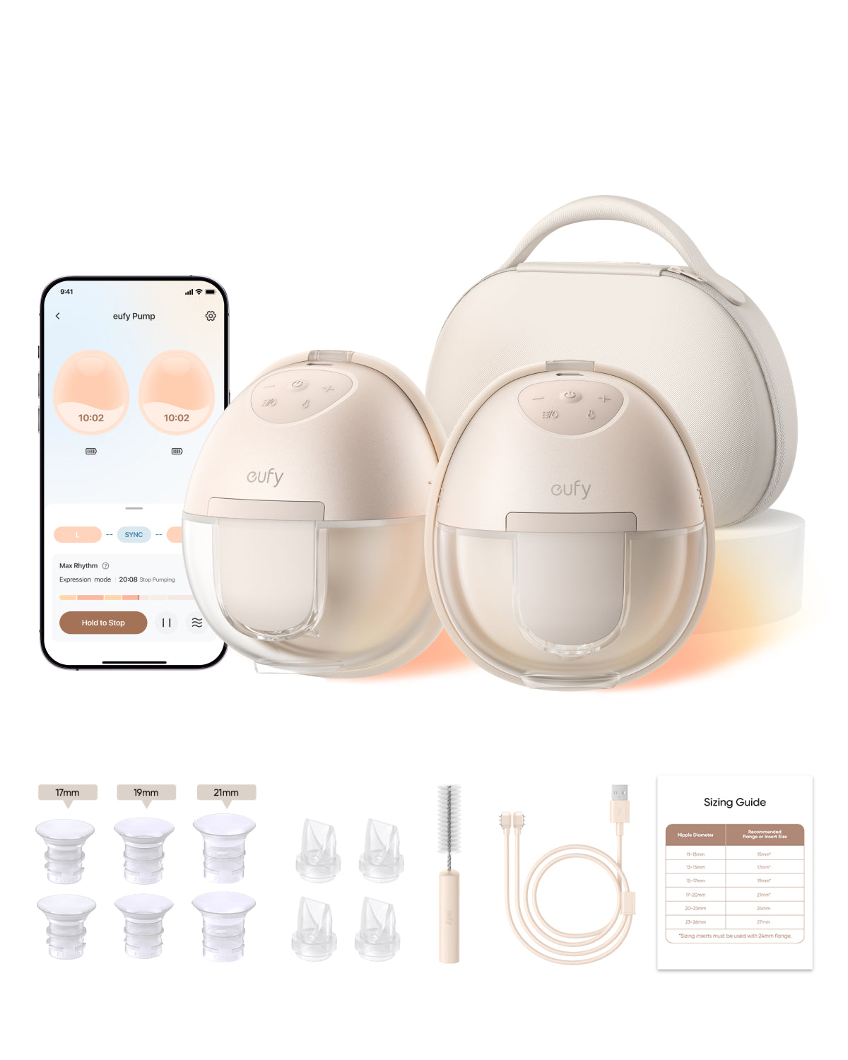 eufy-wearable-breast-pump-s1-pro-tire-lait-portable-chauffant-heatflow-avec-bo-t image 2