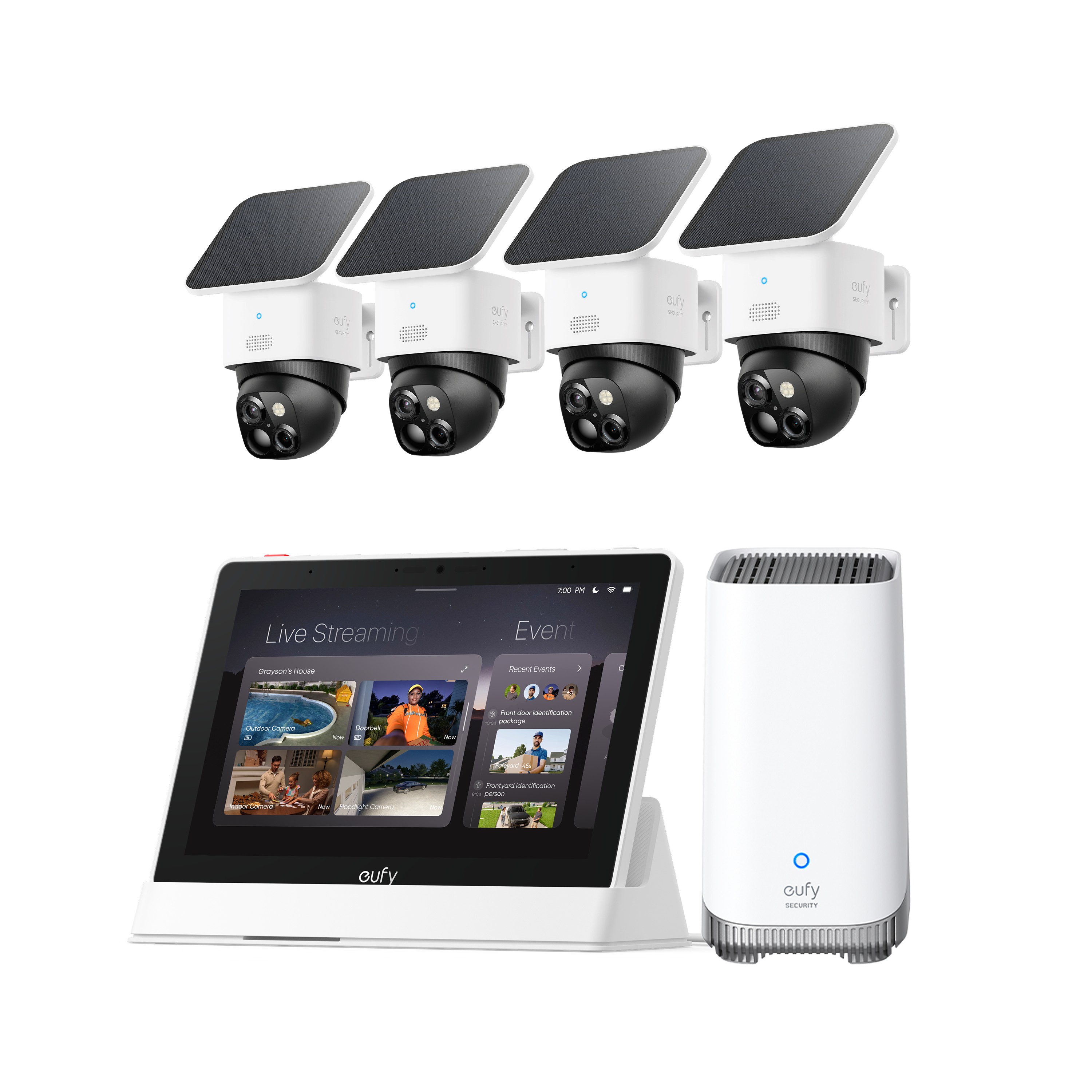 eufy-solocam-s340-pack-4-cam-ras-homebase-s380-smart-display-e10 image 1