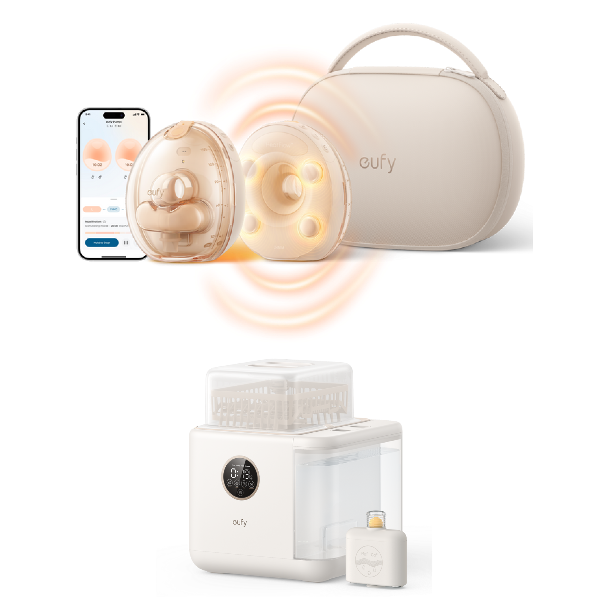 eufy-s2-pro-tire-lait-lectrique-chauffant-s1-pro-lave-biberon-et-st-rilisateur image 2