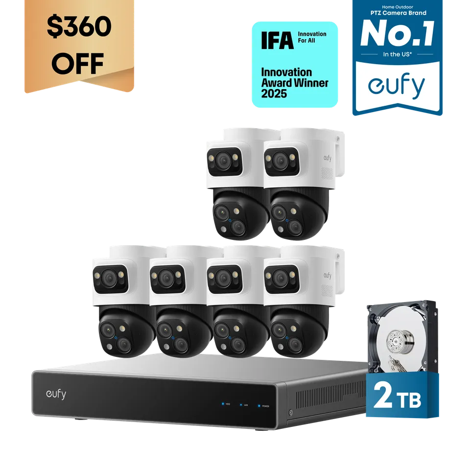 eufy-s4-max-kit-6-cam-ras-poe-nvr-syst-me-de-s-curit-4k-triple-objectif image 1
