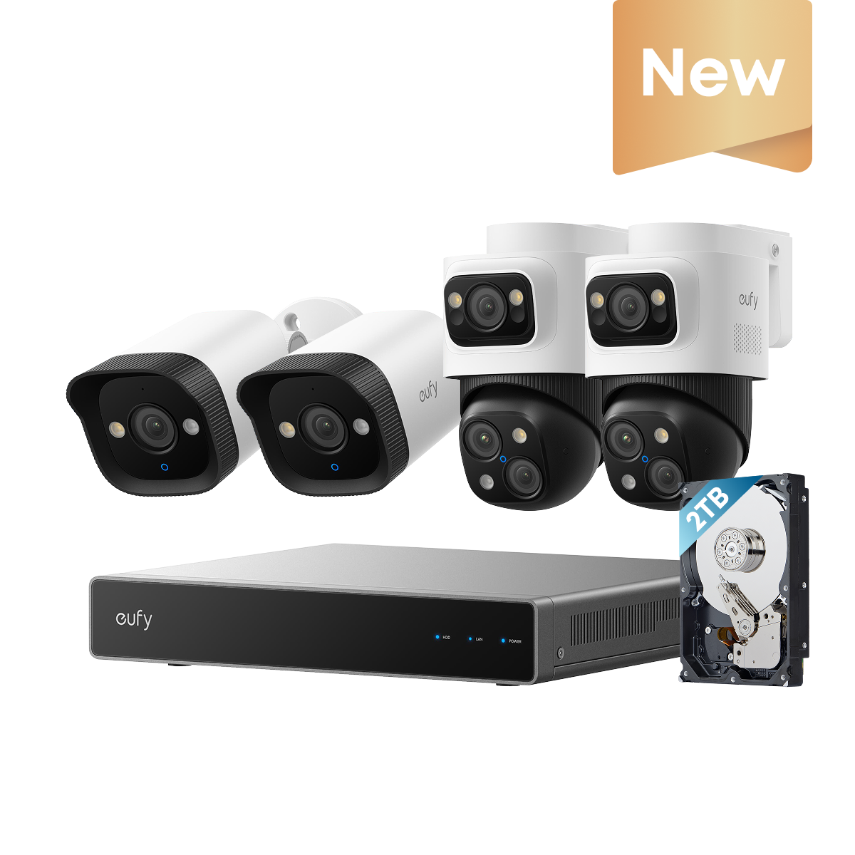 eufy-nvr-security-system-s4-blanc-enregistreur-8-canaux-2-cam-ras-bullet-ptz-poe image 3
