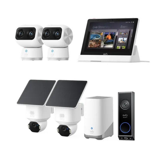 eufy-solocam-e42-kit-2-cam-ras-ptz-4k-indoor-cam-s350-set-maison-homebase image 1
