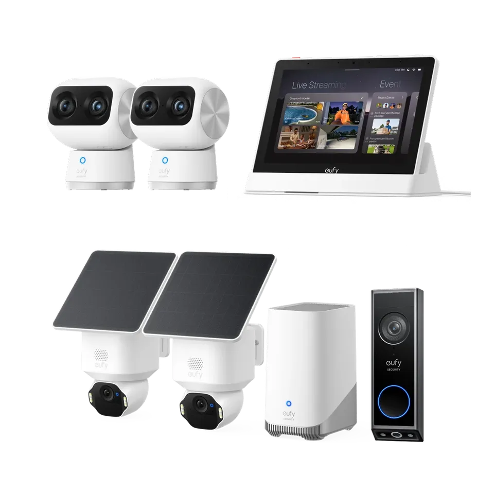 eufy-solocam-e42-kit-2-cam-ras-ptz-4k-indoor-cam-s350-set-maison-homebase image 1