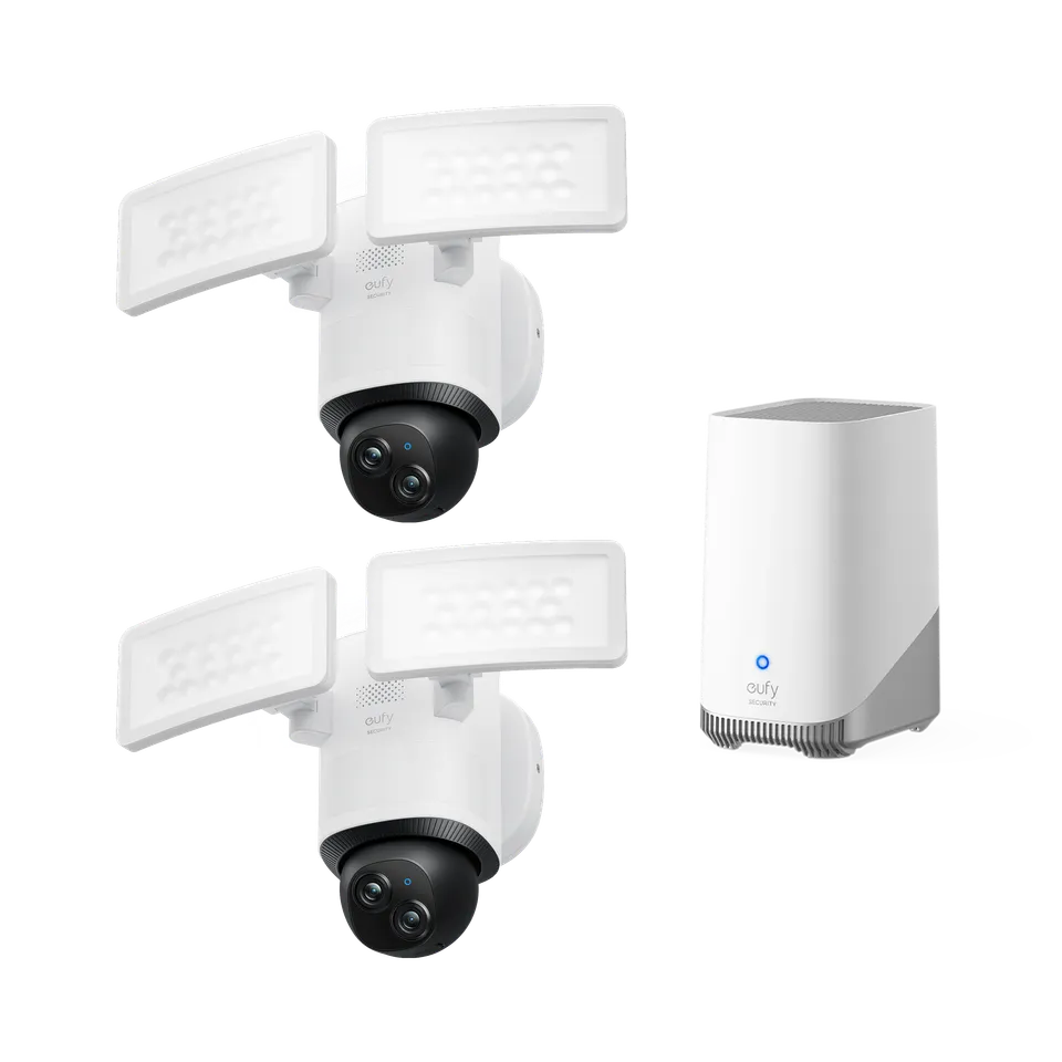 eufy-floodlight-camera-e340-pack-2-cam-ras-homebase-s380 image 1