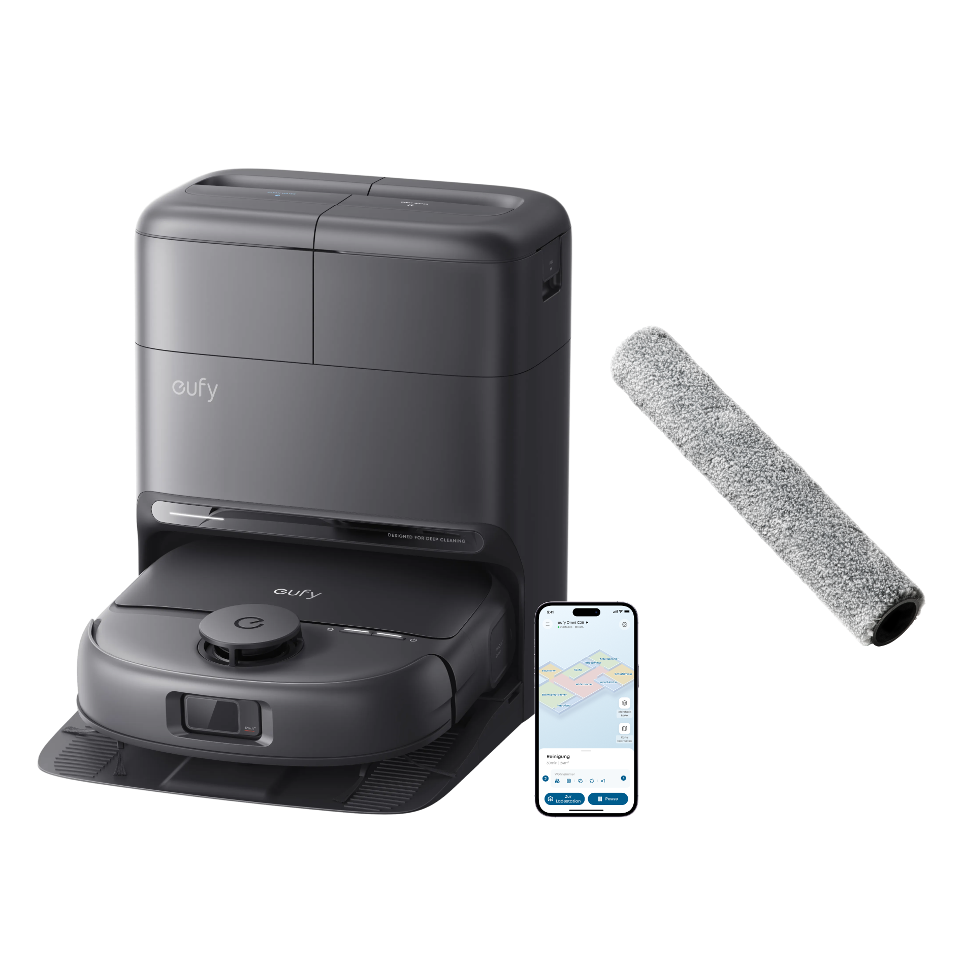 eufy-omni-c28-aspirateur-robot-lavant-15000-pa-station-5-en-1-et-patin-rotatif image 1