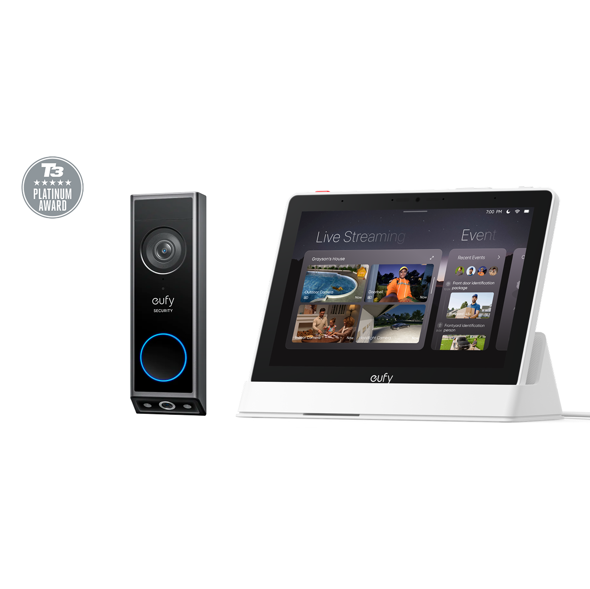 eufy-video-doorbell-e340-smart-display-e10-pack-sonnette-double-cam-ra-avec-cran image 1