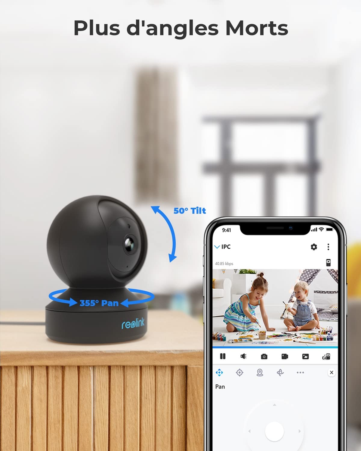 reolink-e1-cam-ra-surveillance-wifi-int-rieur-3mp-2k-noire image 5