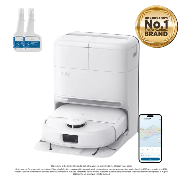 eufy-omni-c28-robot-laveur-et-aspirateur-avec-hydrojet-blanc-2-flacons-de-soluti image 1