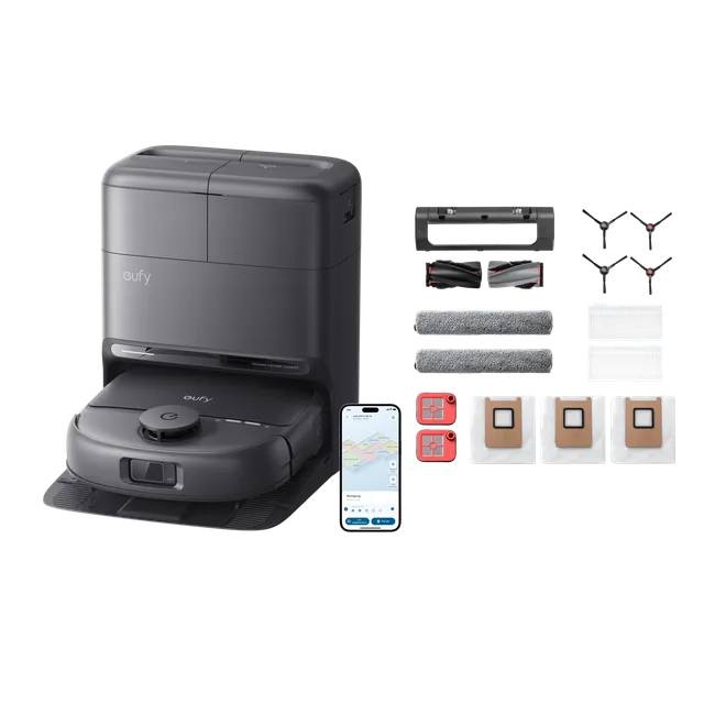 eufy-robot-aspirateur-omni-c28-kit-de-rechange-15-000-pa-hydrojet-station-5-en-1 image 1