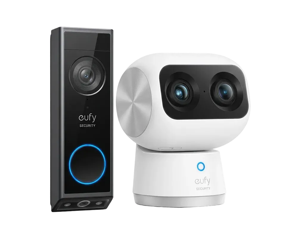 eufy-pack-s-curit-s350-sonnette-vid-o-e340-cam-ra-int-rieure-4k-doorbell image 1