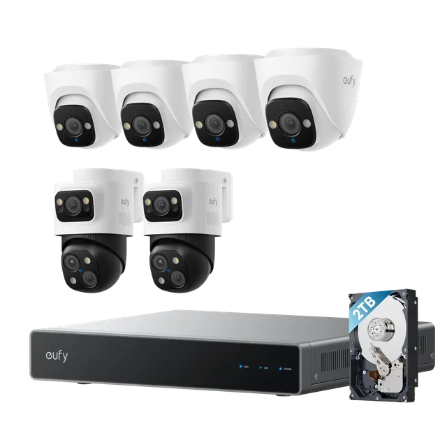 eufy-poe-nvr-s4-4-cam-ras-tourelle-e41-4k-2-cam-ras-s4 image 1