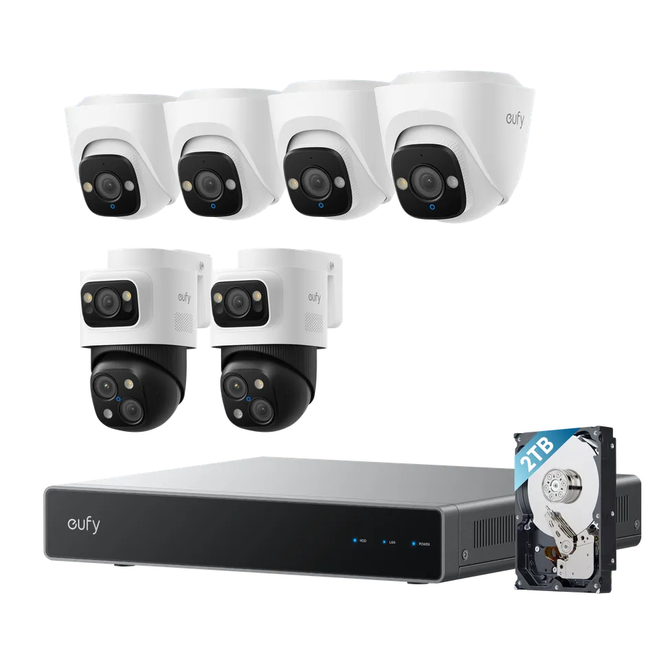 eufy-poe-nvr-s4-4-cam-ras-tourelle-e41-4k-2-cam-ras-s4 image 1