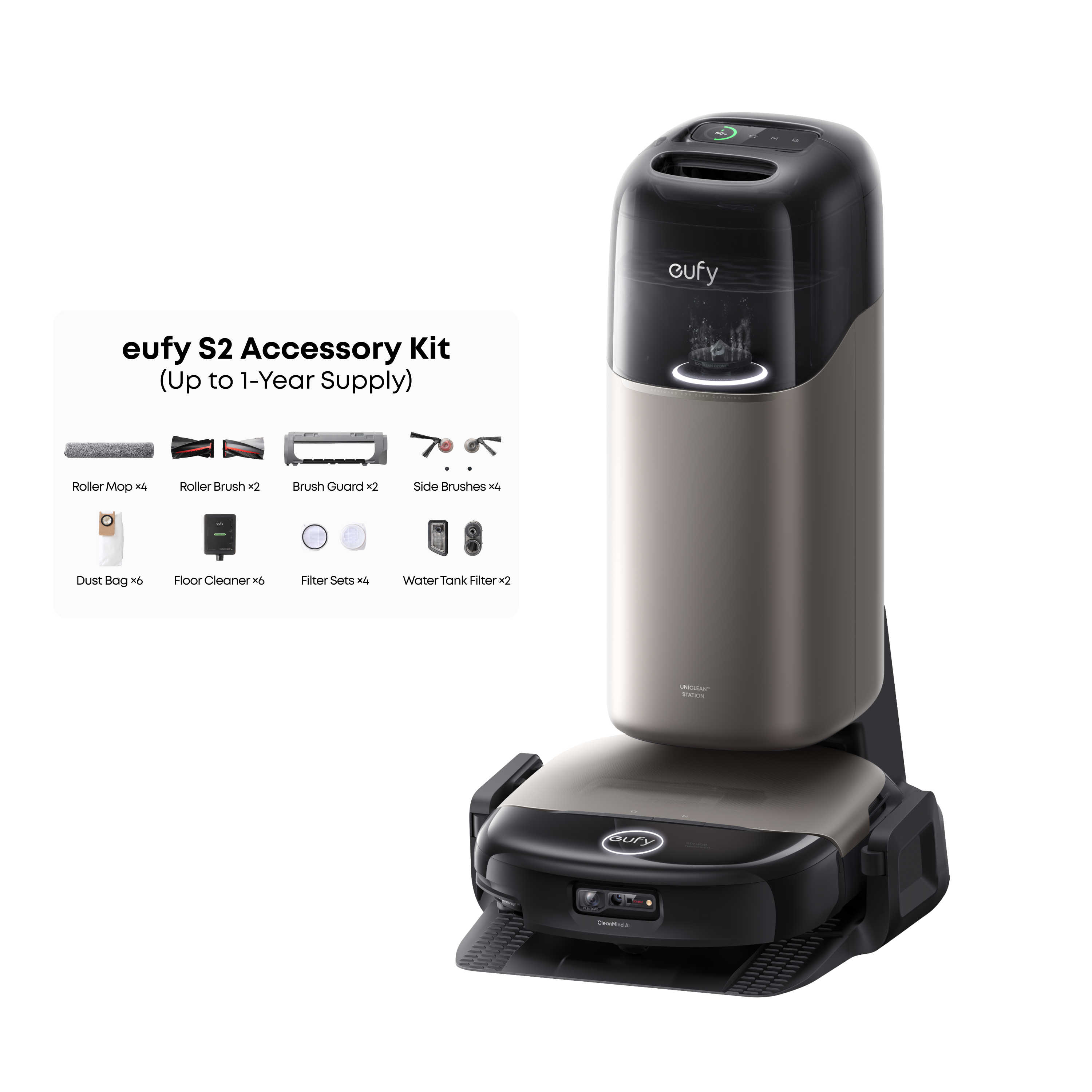 eufy-omni-s2-robot-aspirateur-laveur-30-000-pa-kit-de-remplacement-1-an image 1
