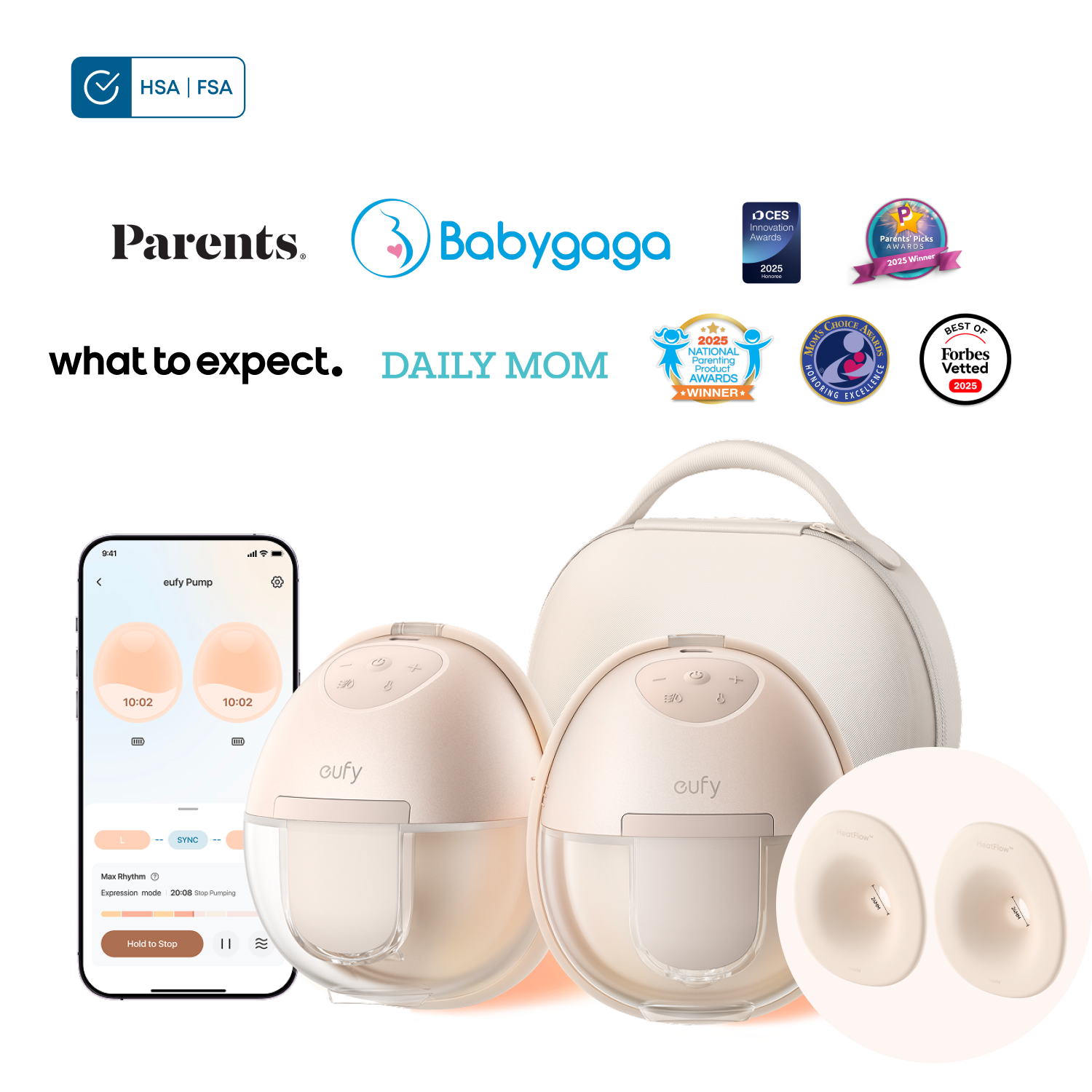 eufy-s1-pro-24mm-flange-set-2-pack-for-s1-pro-original-wearable-breast-pumps image 1