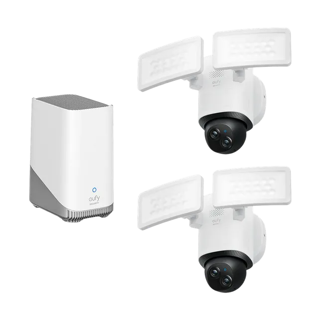 eufy-floodlight-camera-e340-lot-de-2-homebase-s380-projecteur-cam-ra-360 image 1