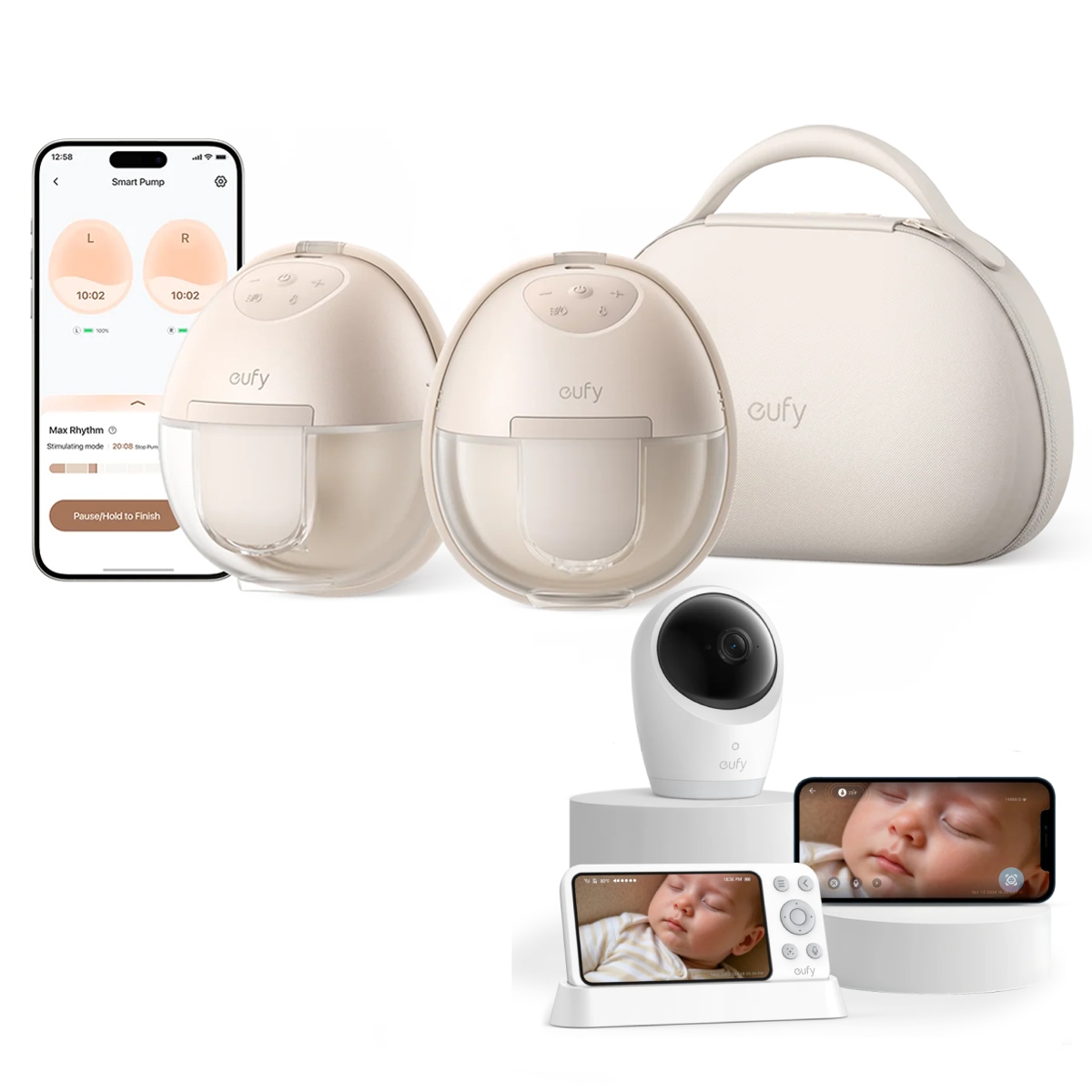 eufy-tire-lait-portatif-s1-pro-baby-monitor-e21 image 1