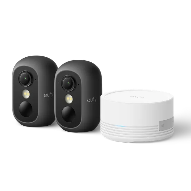 eufy-kit-2-cam-ras-c35-noires-homebase-mini-surveillance-int-rieur-ext-rieur image 1