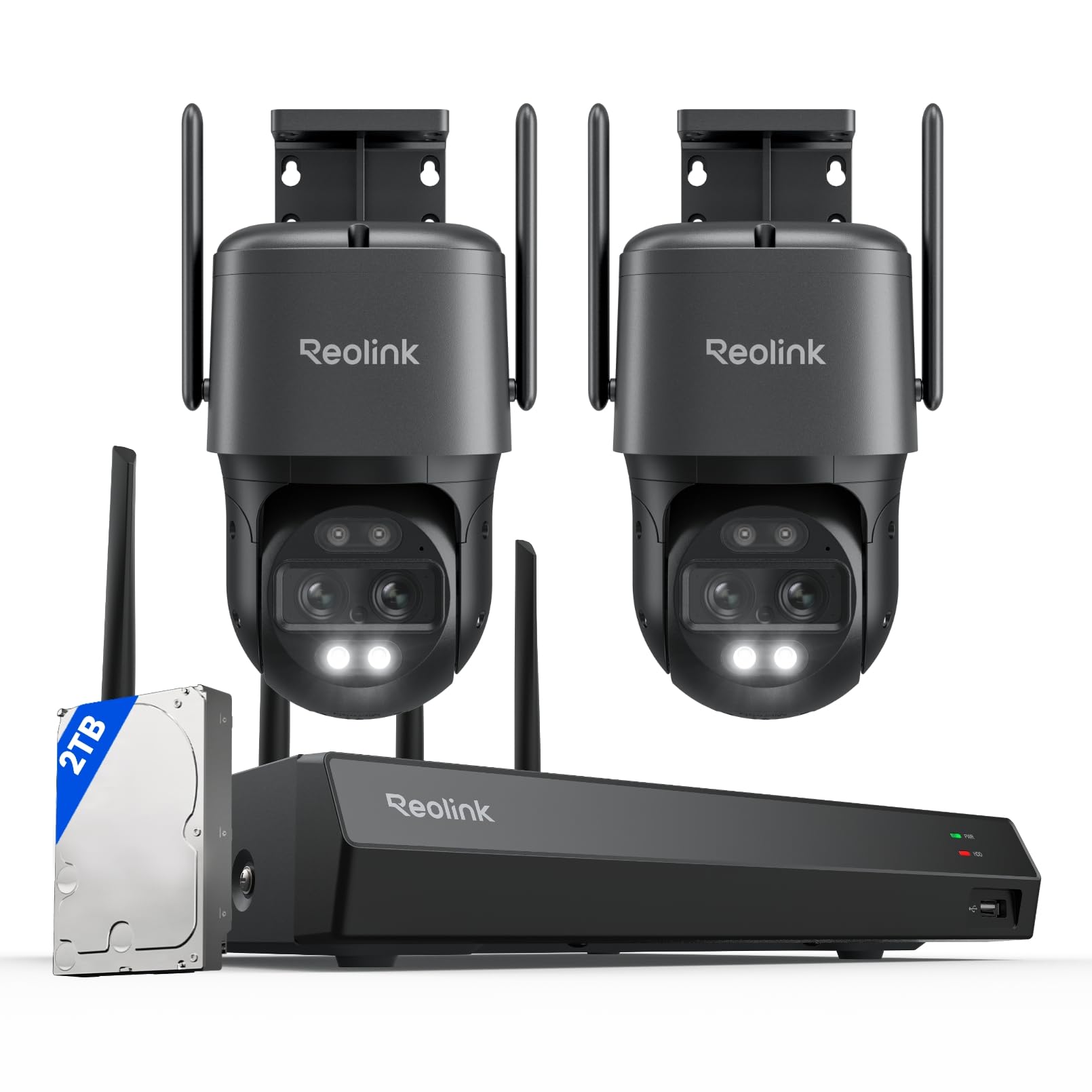 reolink-trackmix-wifi-gris-nvr-rln12-12ch-wi-fi-6-hdd-2to-kit-4k-ptz-double-obje image 1