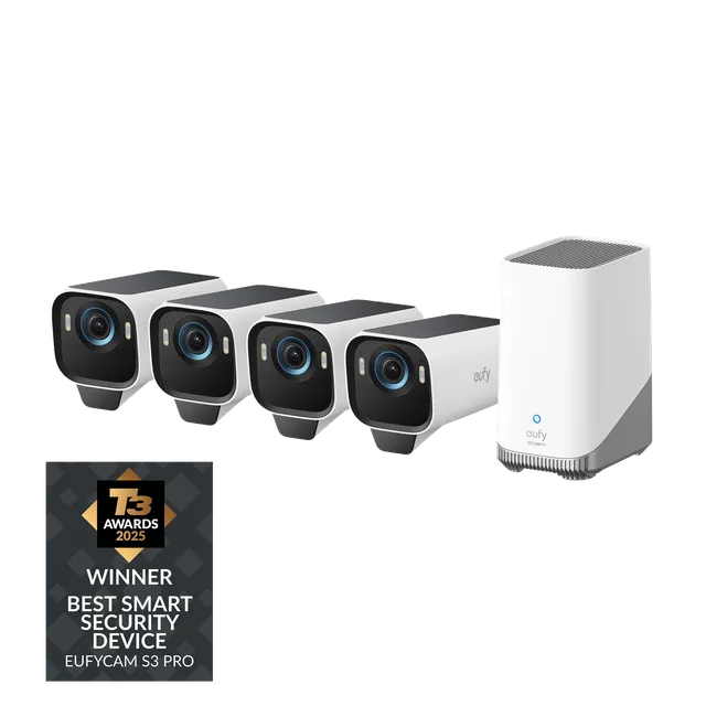 eufy-eufycam-s3-pro-kit-4-cam-ras-cam-ra-surveillance-4k-maxcolor-vision-solaire image 1