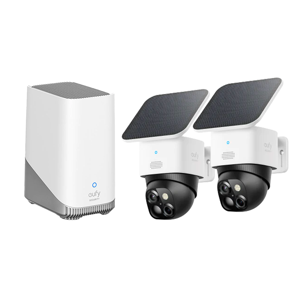 eufy-solocam-s340-lot-de-2-homebase-s380-cam-ra-solaire-3k-360 image 1