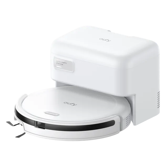 eufy-robot-aspirateur-c10-blanc-avec-station-de-vidange-automatique image 1