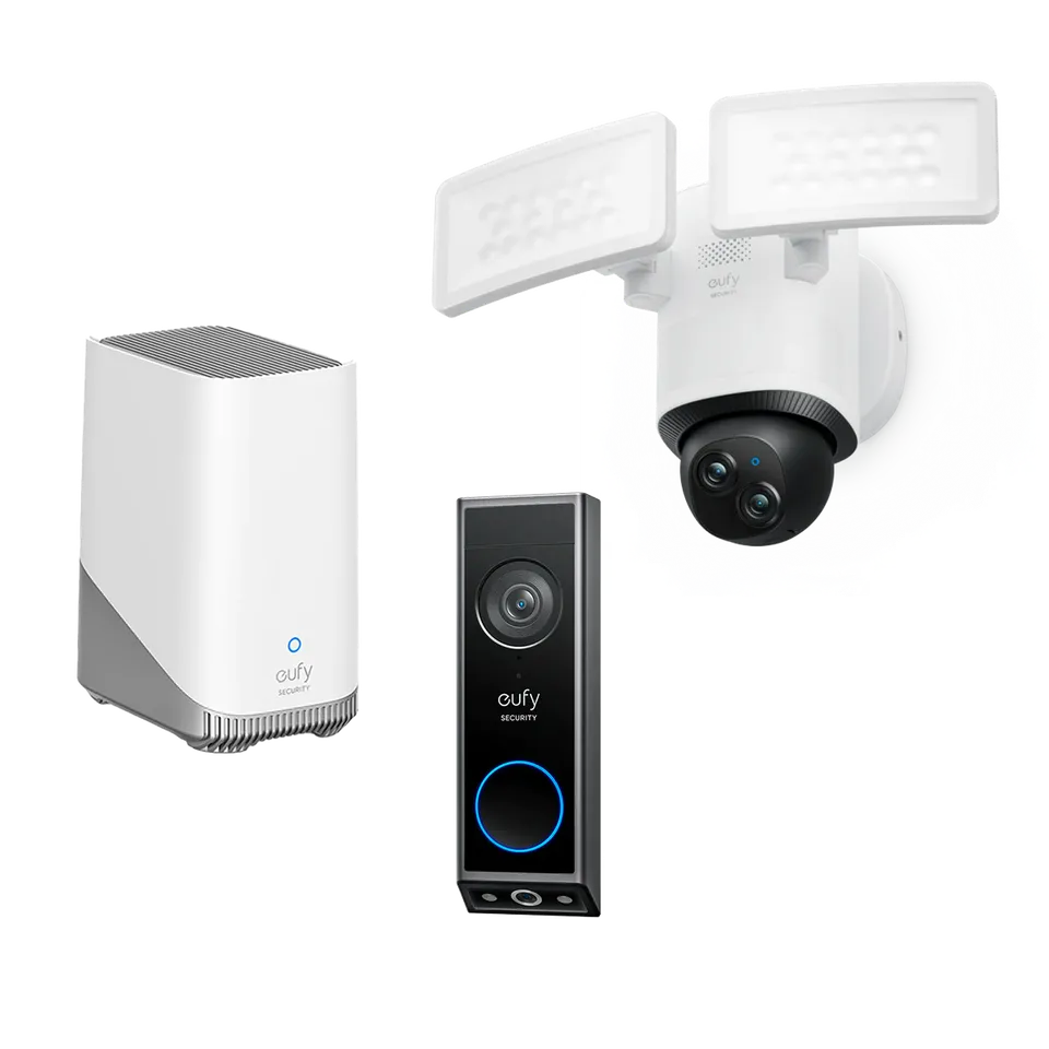 eufy-pack-sonnette-vid-o-e340-projecteur-cam-ra-e340-et-homebase-3-2k-vision-noc image 1