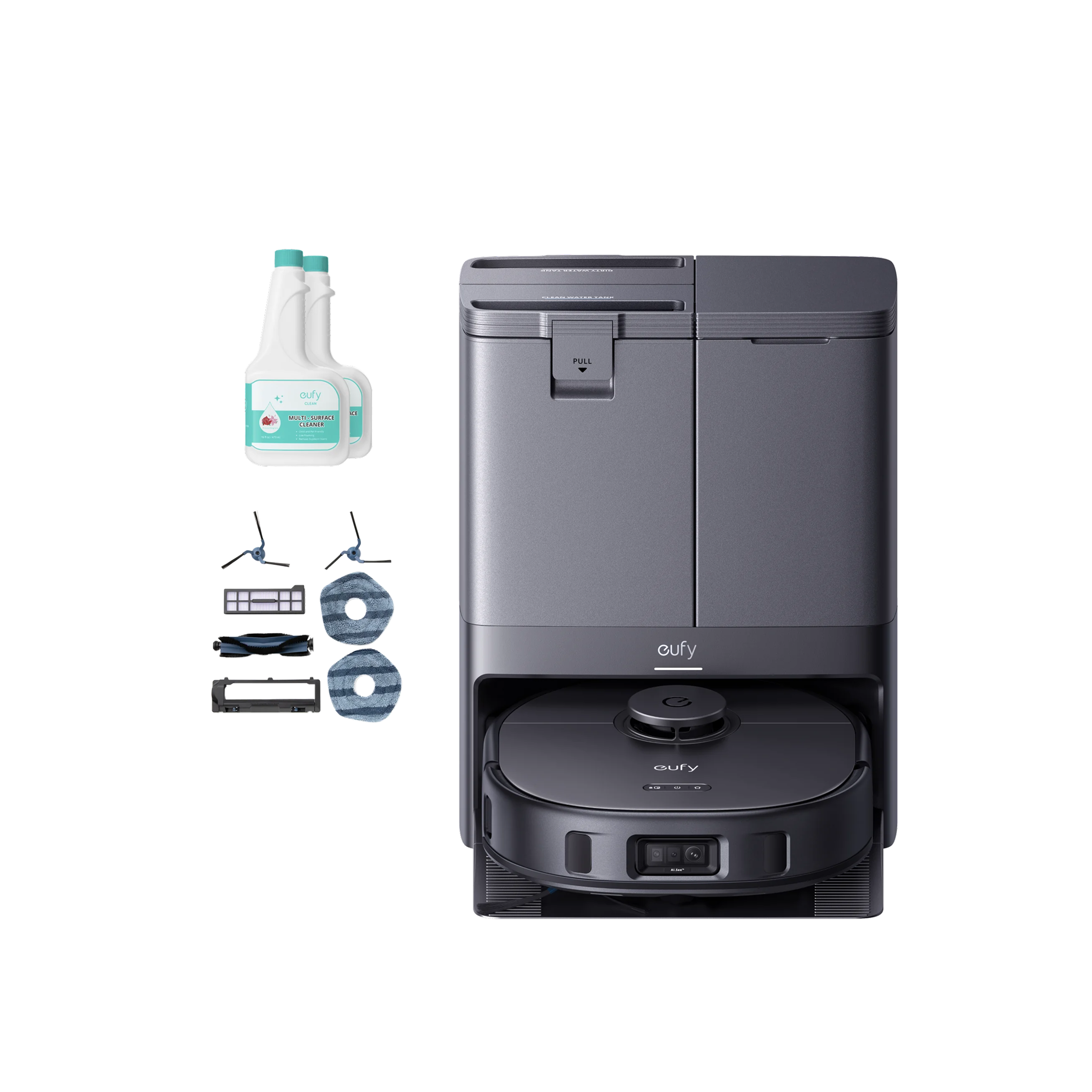 eufy-x10-pro-omni-robot-aspirateur-laveur-8000-pa-2-solutions-kit-entretien image 1