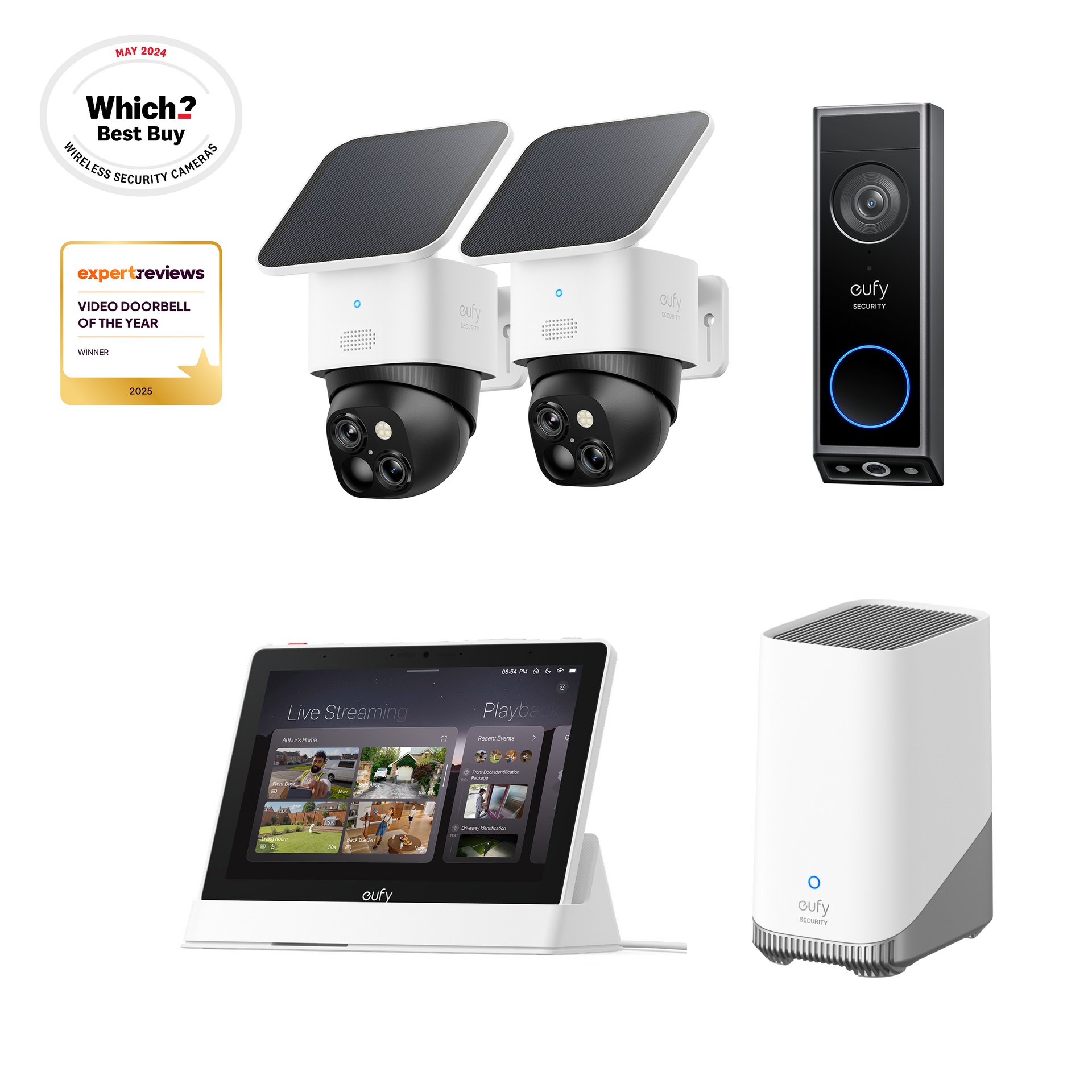 eufy-solocam-e42-2-cam-ras-sonnette-vid-o-c31-homebase-s380-pack-surveillance-4k image 2