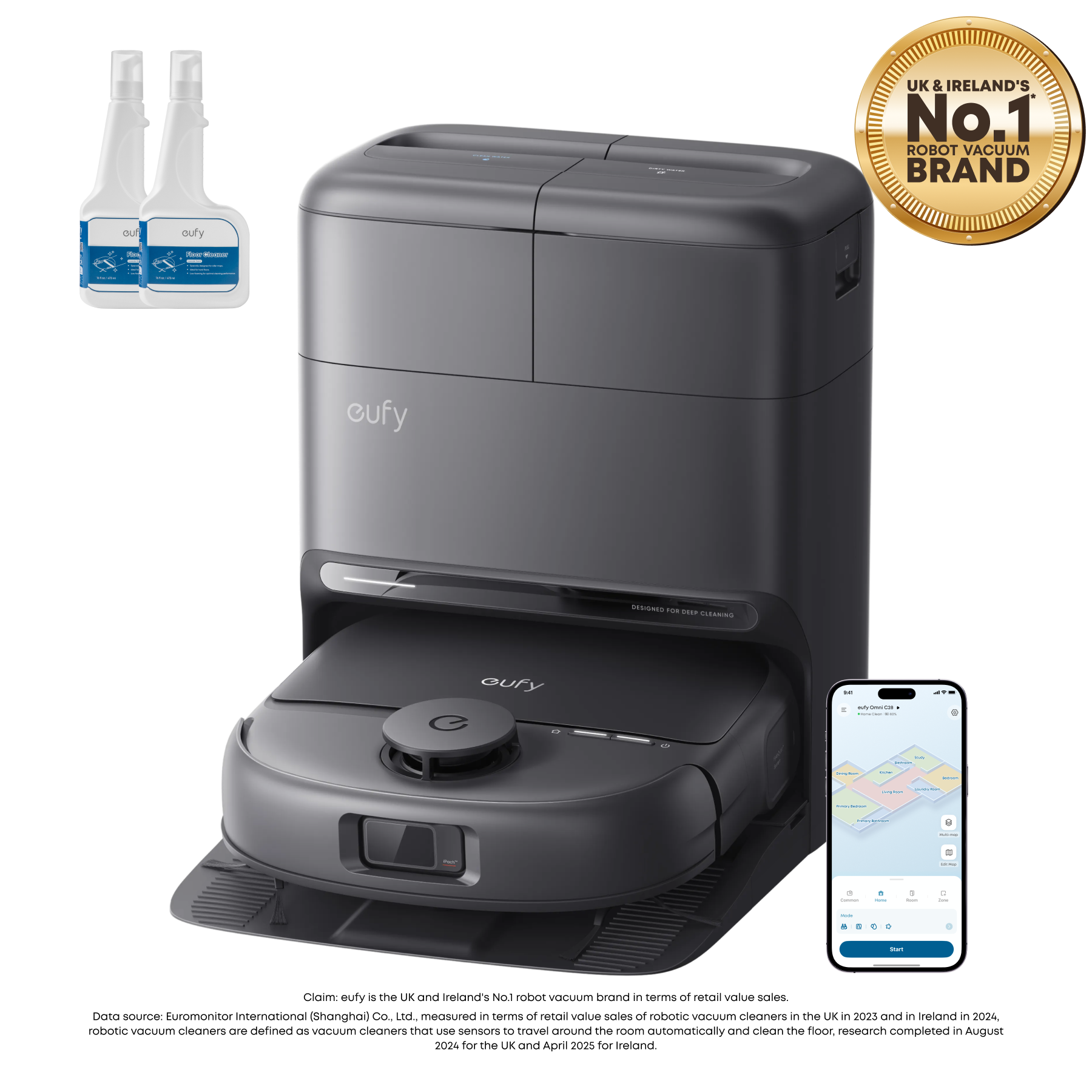 eufy-omni-c28-robot-aspirateur-laveur-2-bidons-solution-nettoyante image 2