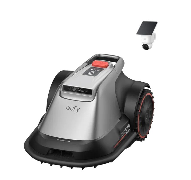 eufy-e18-robot-tondeuse-sans-fil-eufy-security-solocam-e42-pack-jardin-et-survei image 1