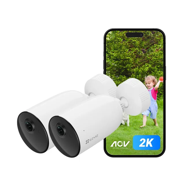 ezviz-cb3-2pk-lot-de-2-cam-ras-surveillance-wifi-ext-rieures-sans-fil-2k-avec-ba image 1