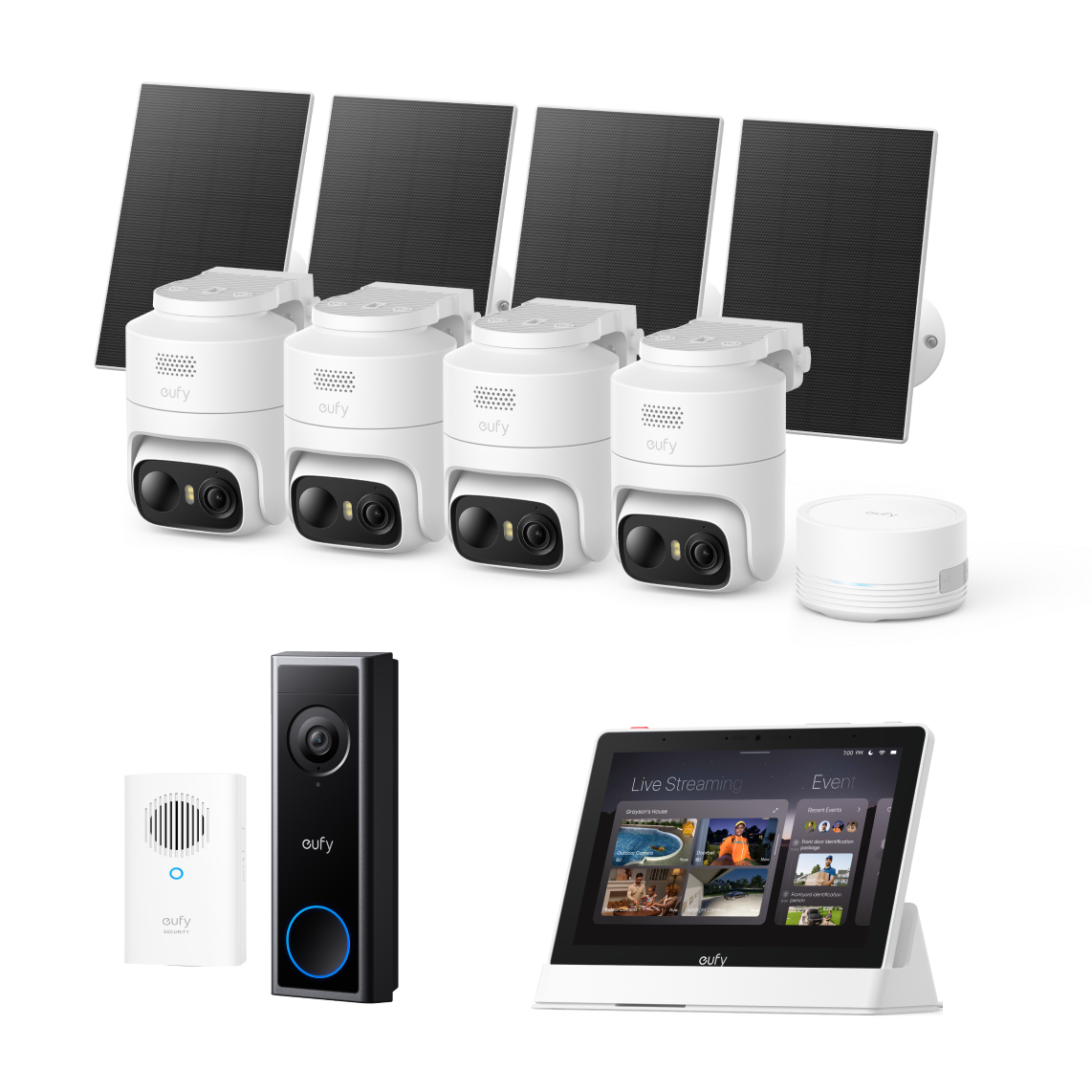 eufy-essential-security-ecosystem-starter-kit-eufycam-c37-sonnette-c31-smart-dis image 1