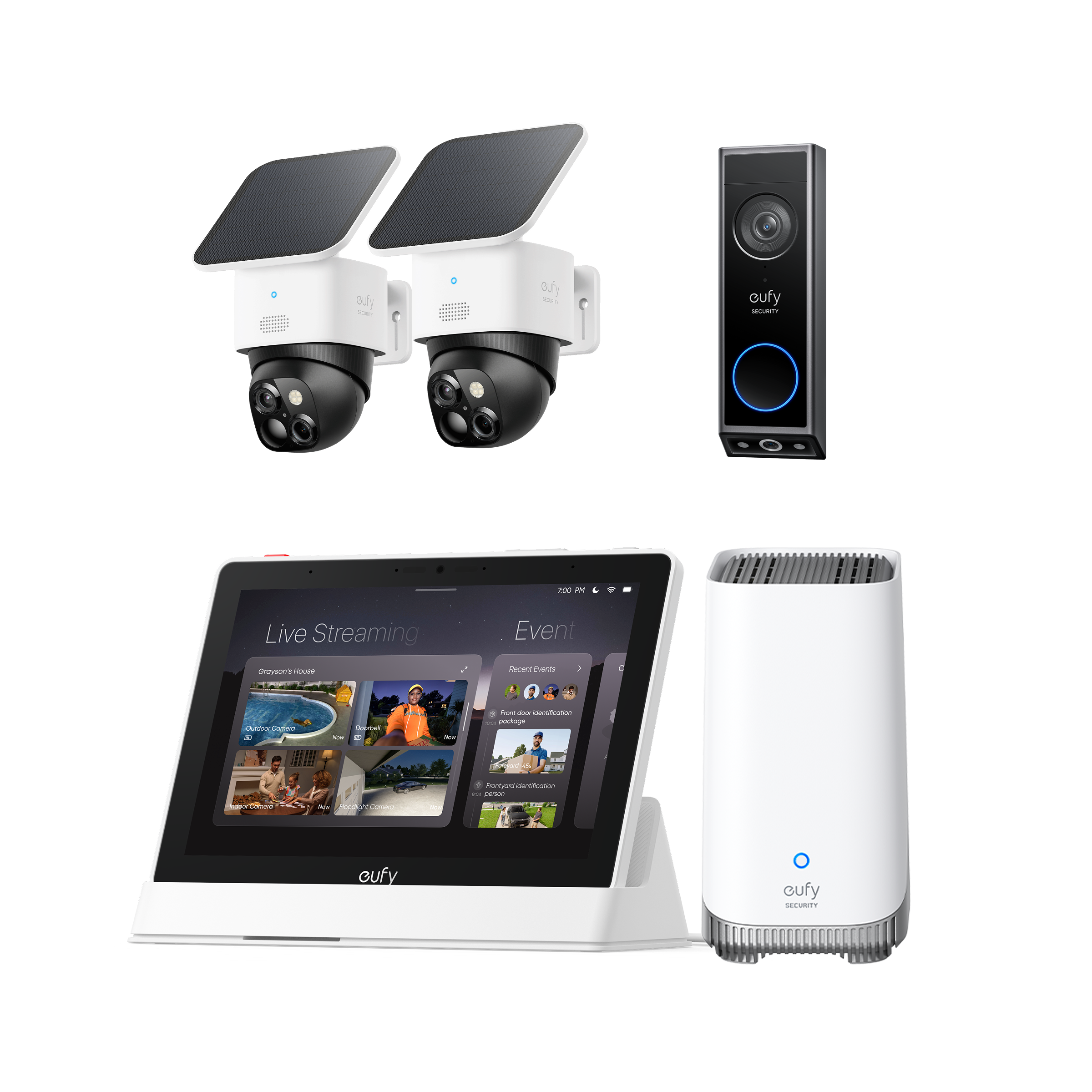 eufy-solocam-s340-x2-video-doorbell-e340-homebase-s380-smart-display-e10-kit-de- image 1