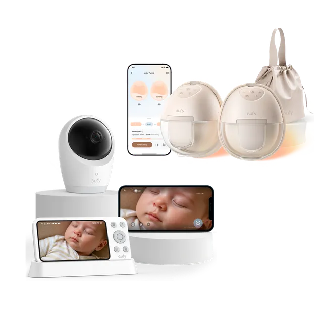 eufy-tire-lait-portable-s1-baby-monitor-cam-ra-e21-4k-pack-allaitement-et-survei image 1