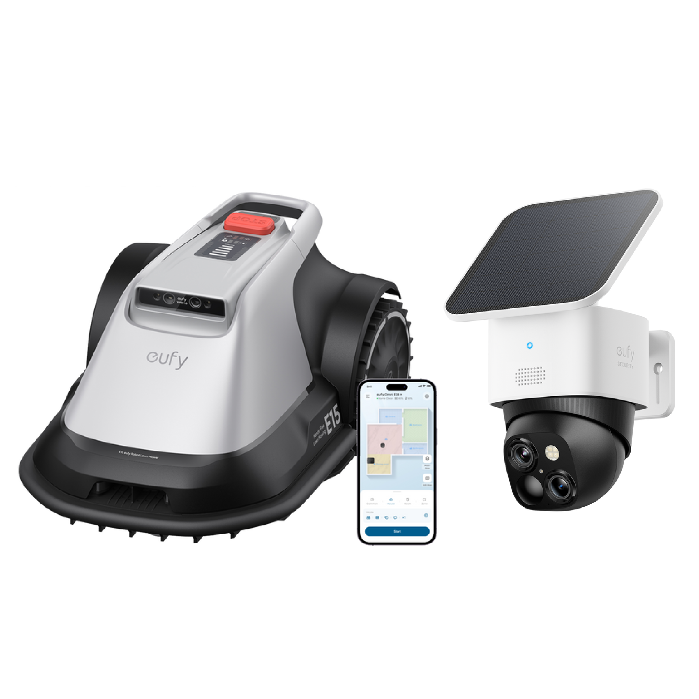 eufy-robot-lawn-mower-e15-solocam-s340-bundle-robot-tondeuse-cam-ra image 1