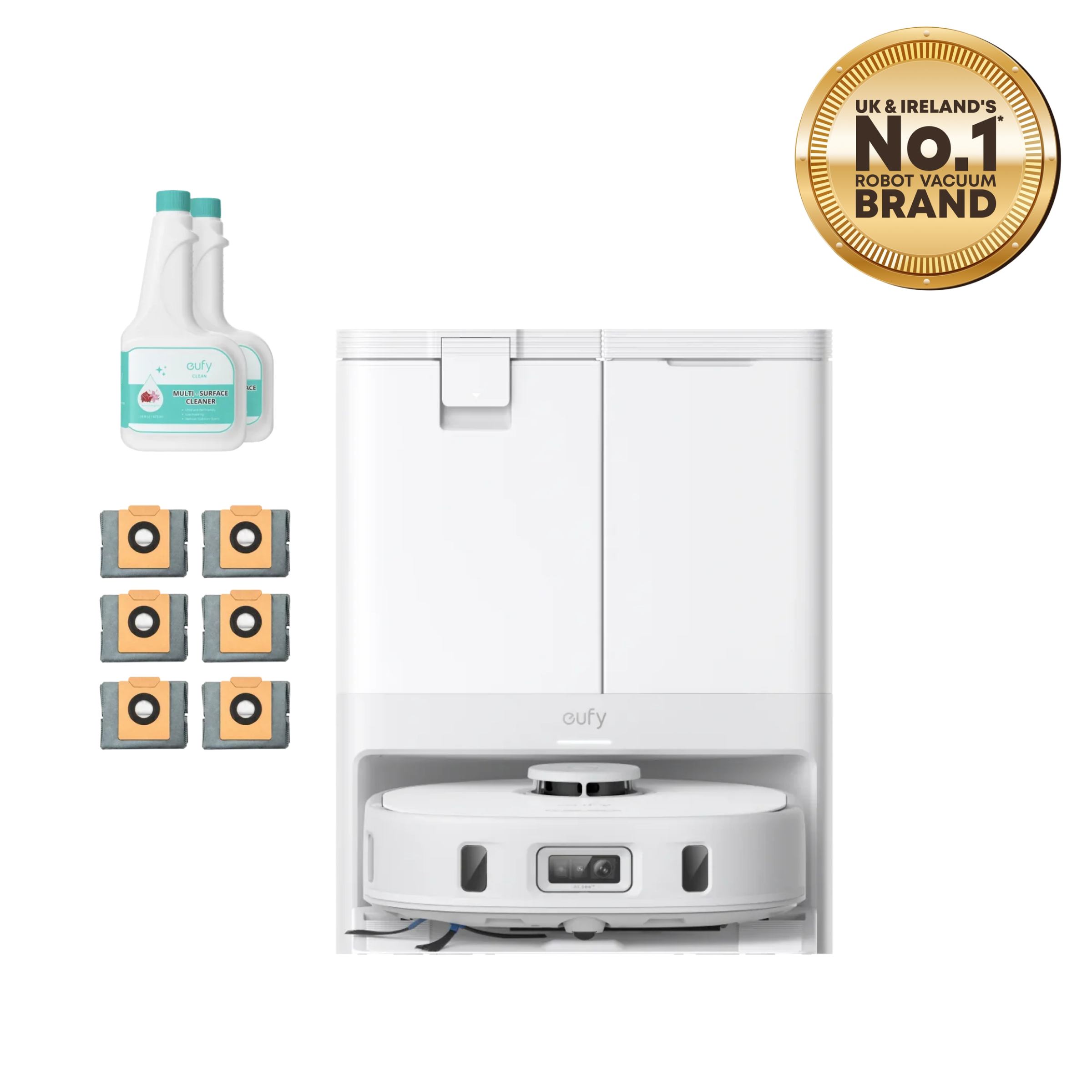 eufy-x10-pro-omni-blanc-2-liquides-sol-6-sacs-poussi-re-robot-aspirateur-laveur image 2
