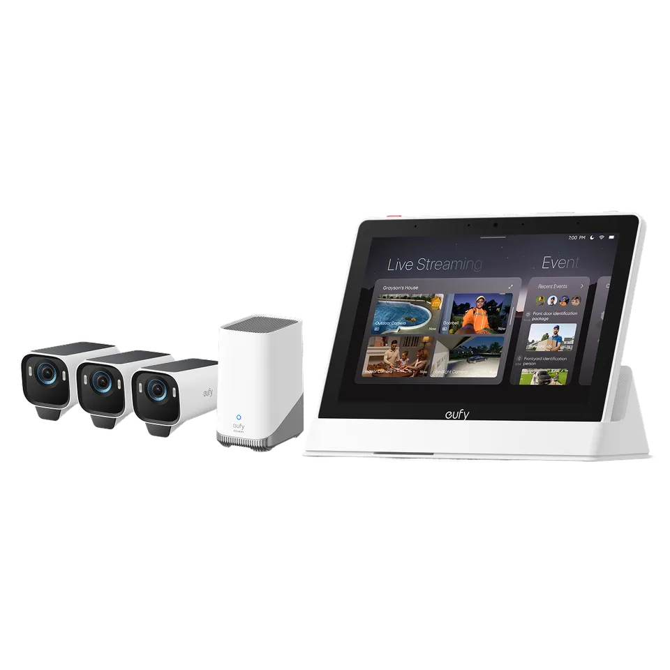 eufy-eufycam-s3-pro-smart-display-kit-3-cam-ras-cran-4-vues image 1