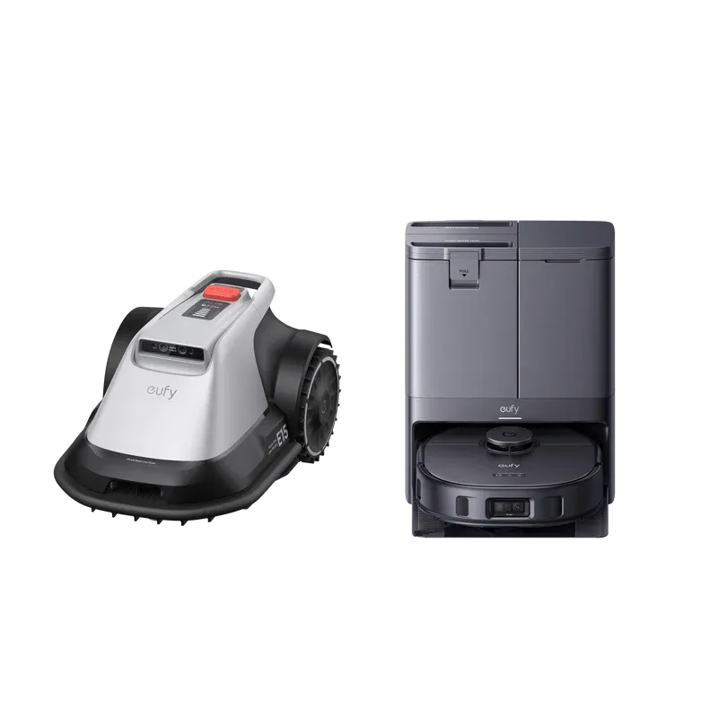 eufy-robot-tondeuse-e15-x10-pro-omni-tondeuse-robot-sans-fil-vision-fsd-aspirate image 1