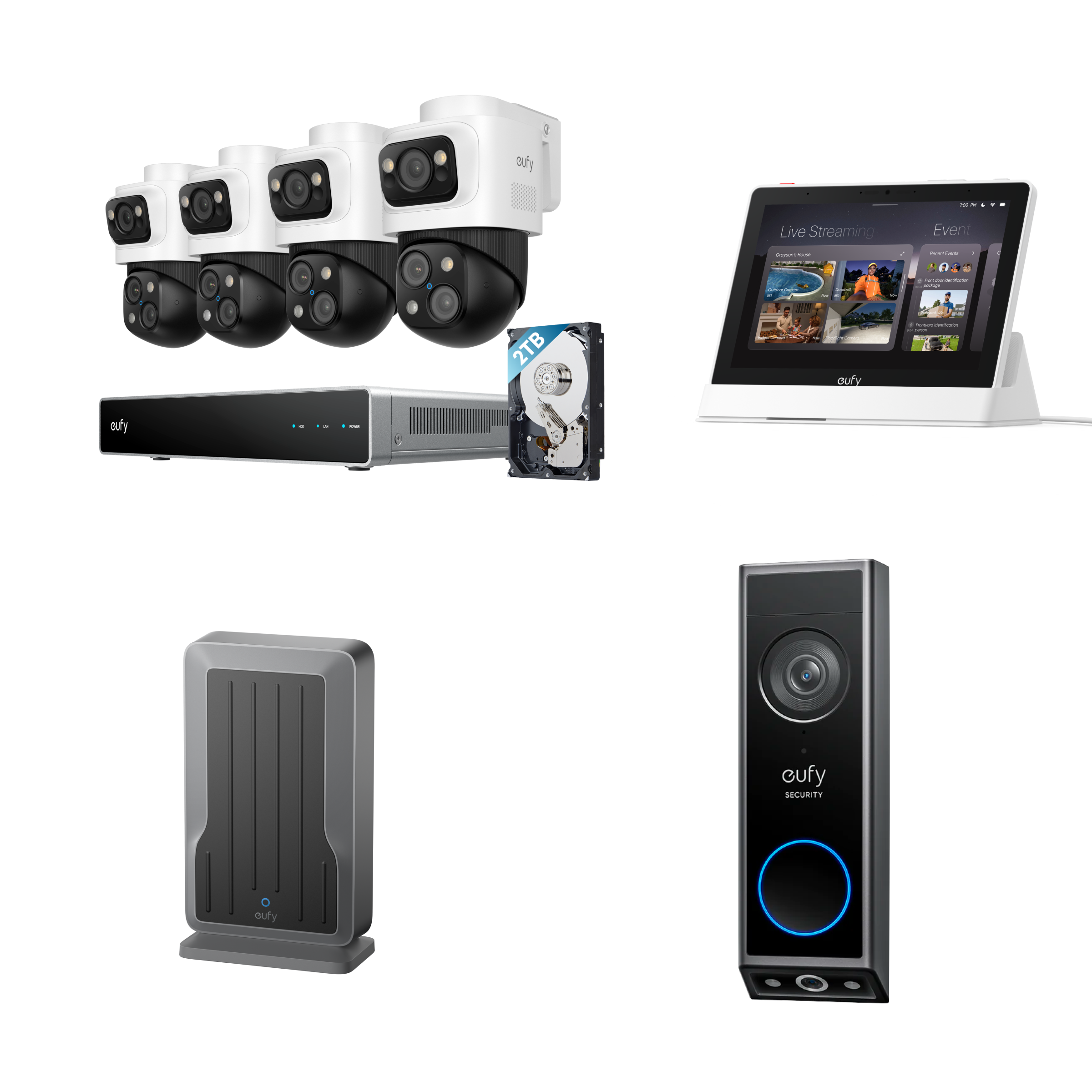 eufy-nvr-security-system-s4-max-smart-display-e10-adaptateur-wi-fi-sonnette-e340 image 1
