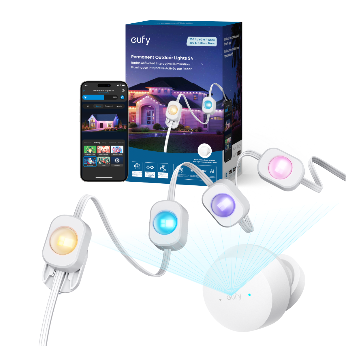 eufy-permanent-outdoor-lights-s4-guirlande-lumineuse-ext-rieure-3-en-1-60-m-avec image 2