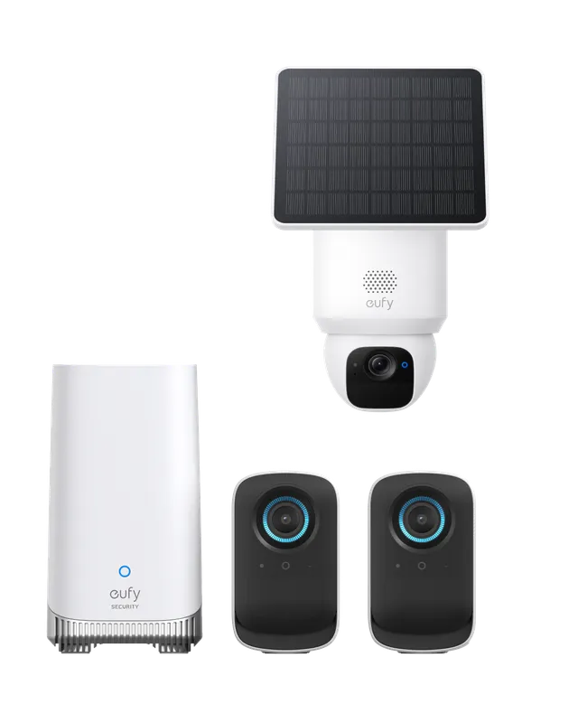 eufy-eufycam-s330-solocam-e30-pack-cam-ras-4k-solaires image 1