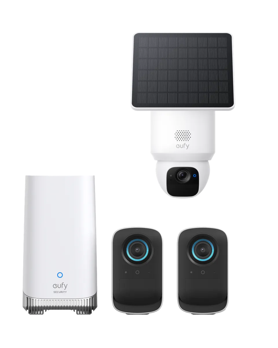 eufy-eufycam-s330-solocam-e30-pack-cam-ras-4k-solaires image 1