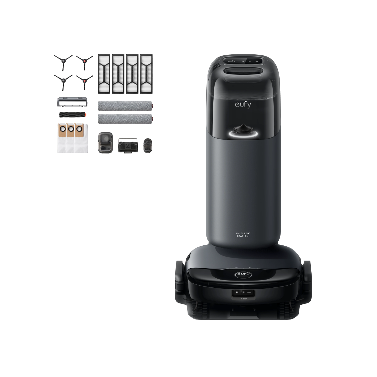 eufy-s1-avec-station-tout-en-un-uniclean-10-en-1-kit-d-accessoires-robot-laveur- image 1